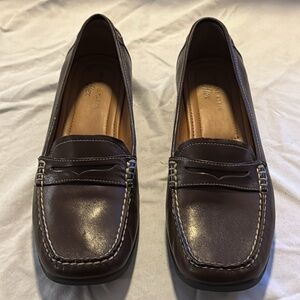 Anne Klein, Size 10, Brown, Women’s MAMCCABE, Leather upper, 0909.